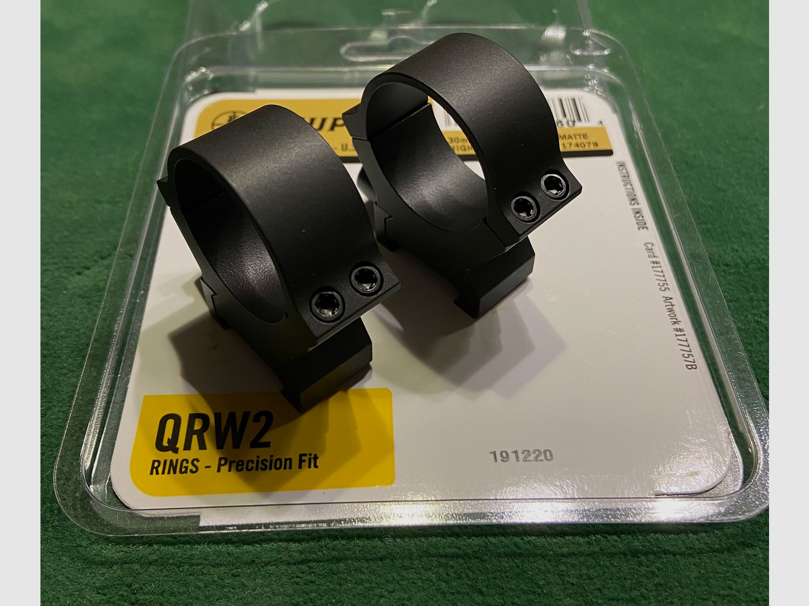 Leupold QRW2 Weaver RINGE 30mm High (H=12,18mm) mit Spannhebel, Stahl, Matt