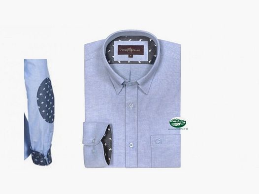 CLUB INTERCHASSE Neptune Long Sleeve Shirt Sky Blue CICH175