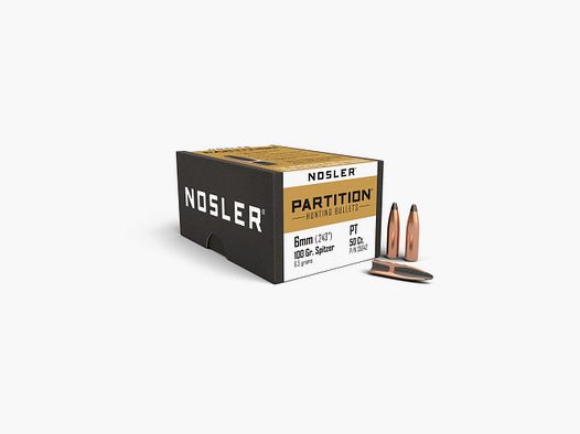 NOSLER PARTITION Kal. 6 MM 100 GR SPITZER