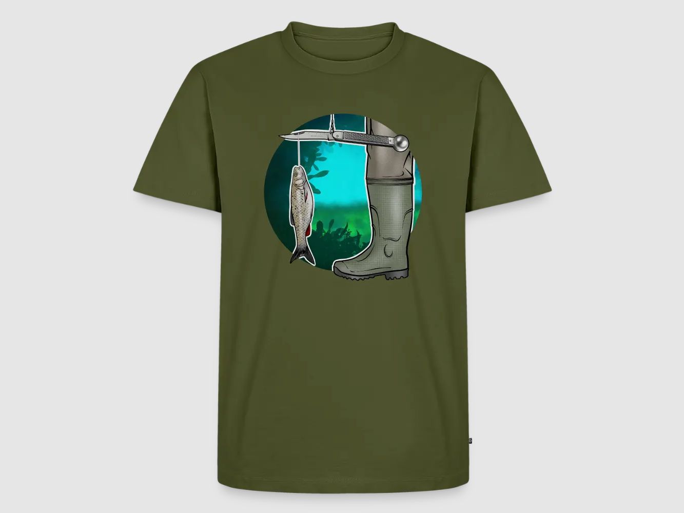 PUMA Men´s Premium T-Shirt „Waagemesser – Petri Heil"