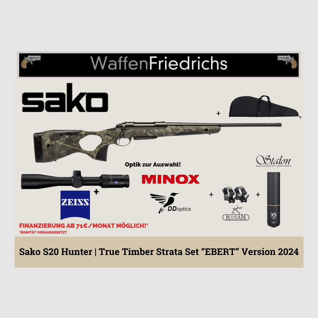 SAKO S20 HUNTER True Timber Strata | Komplettangebot "EBERT" 2024 - Waffen Friedrichs