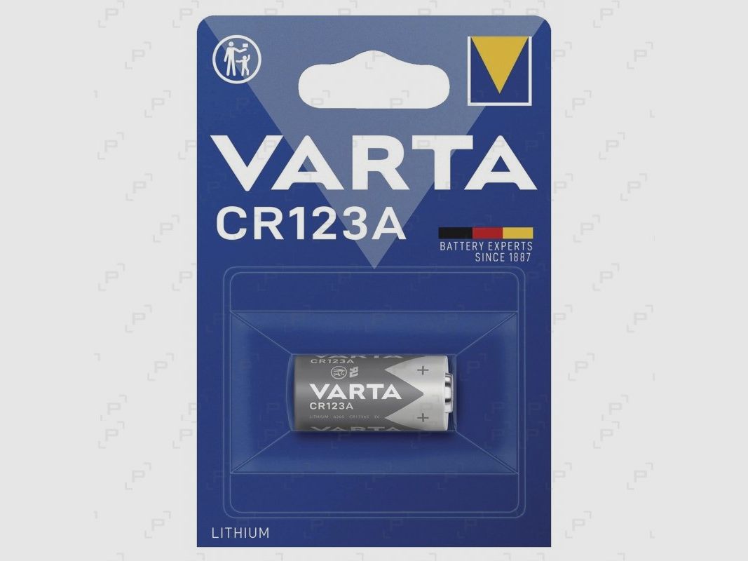 Blister mit 1 Lithium-Batterie VARTA CR123A 3V