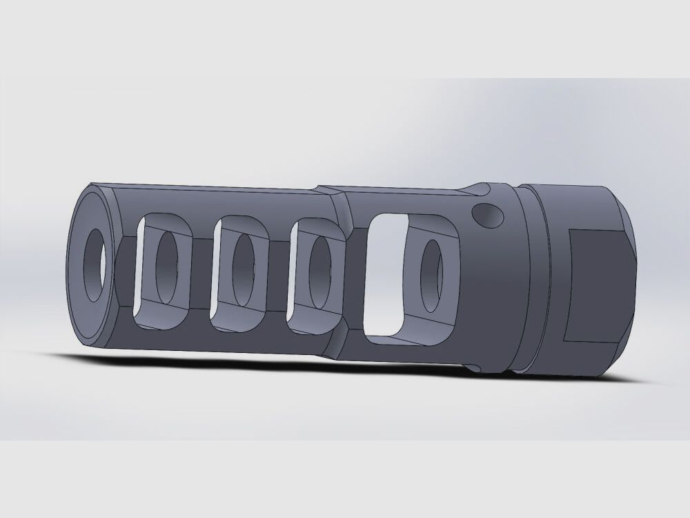 Fábrica de armas Glarner + Casa de comercio AG Suiza SPC RECLESS compensador para 9mm Luger M15X1 derecho cañones, carabina de pistola suiza, Suiza, imagen 5 de 7