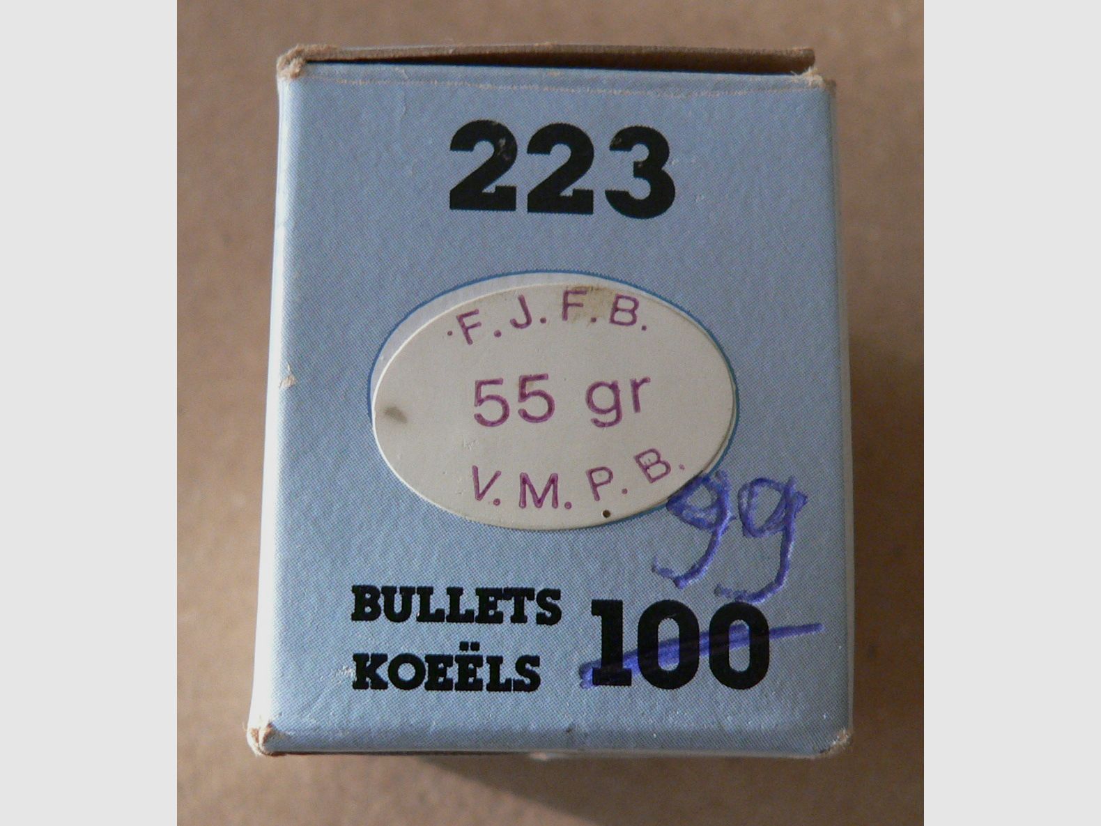 PMP projectielen .223 Full Jacket Flat Base 55 grains, Crimprille