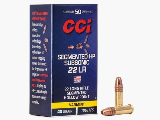 CCI Sub-Sonic SHP 40grs 50St .22lr