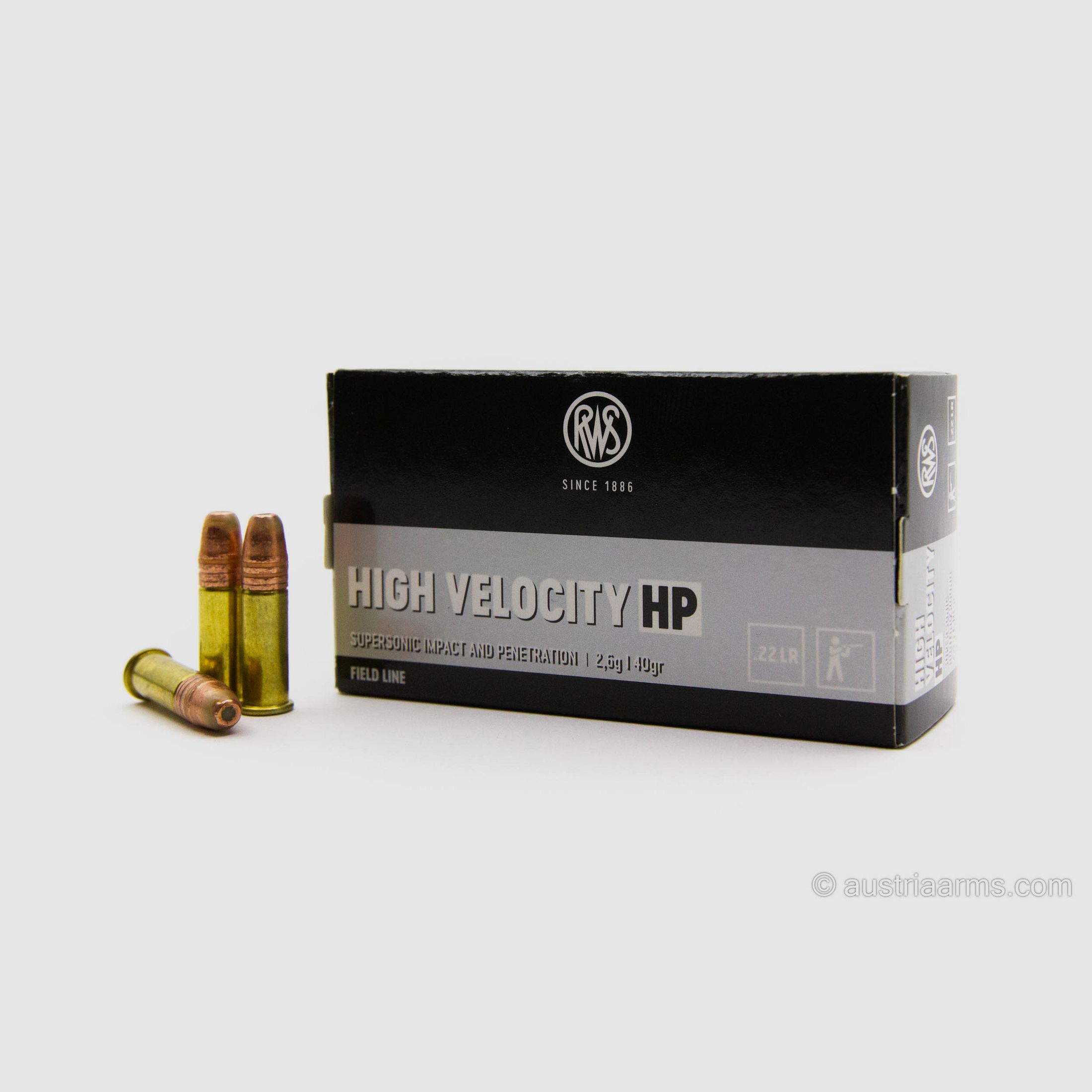 RWS 40gr High Velocity HP, .22 Lr – 50/500 Schuss