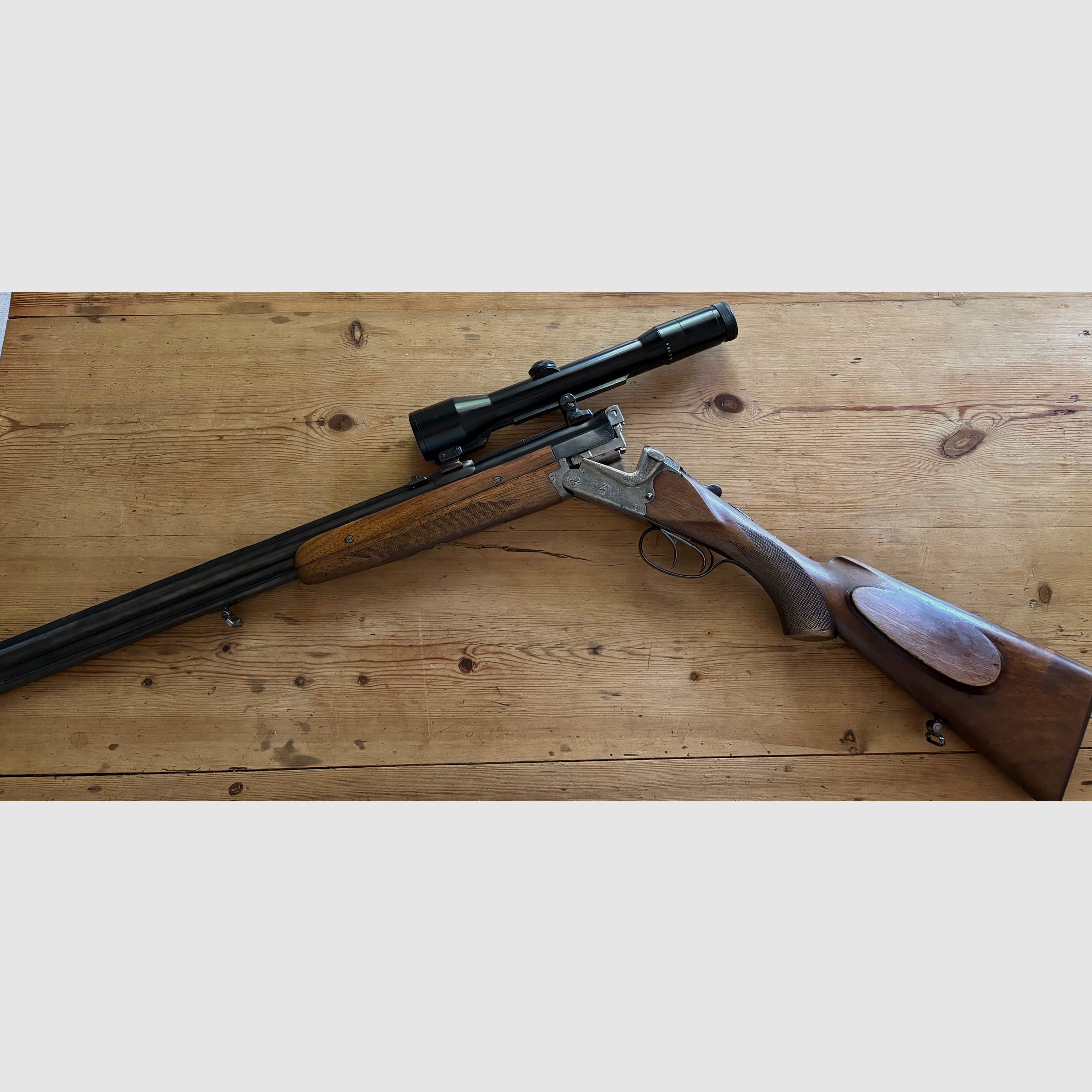 Merkel Bockbüchsflinte 7x57 R kombiniert mit 12/70   mit Flinten Wechselbündel 12/70
