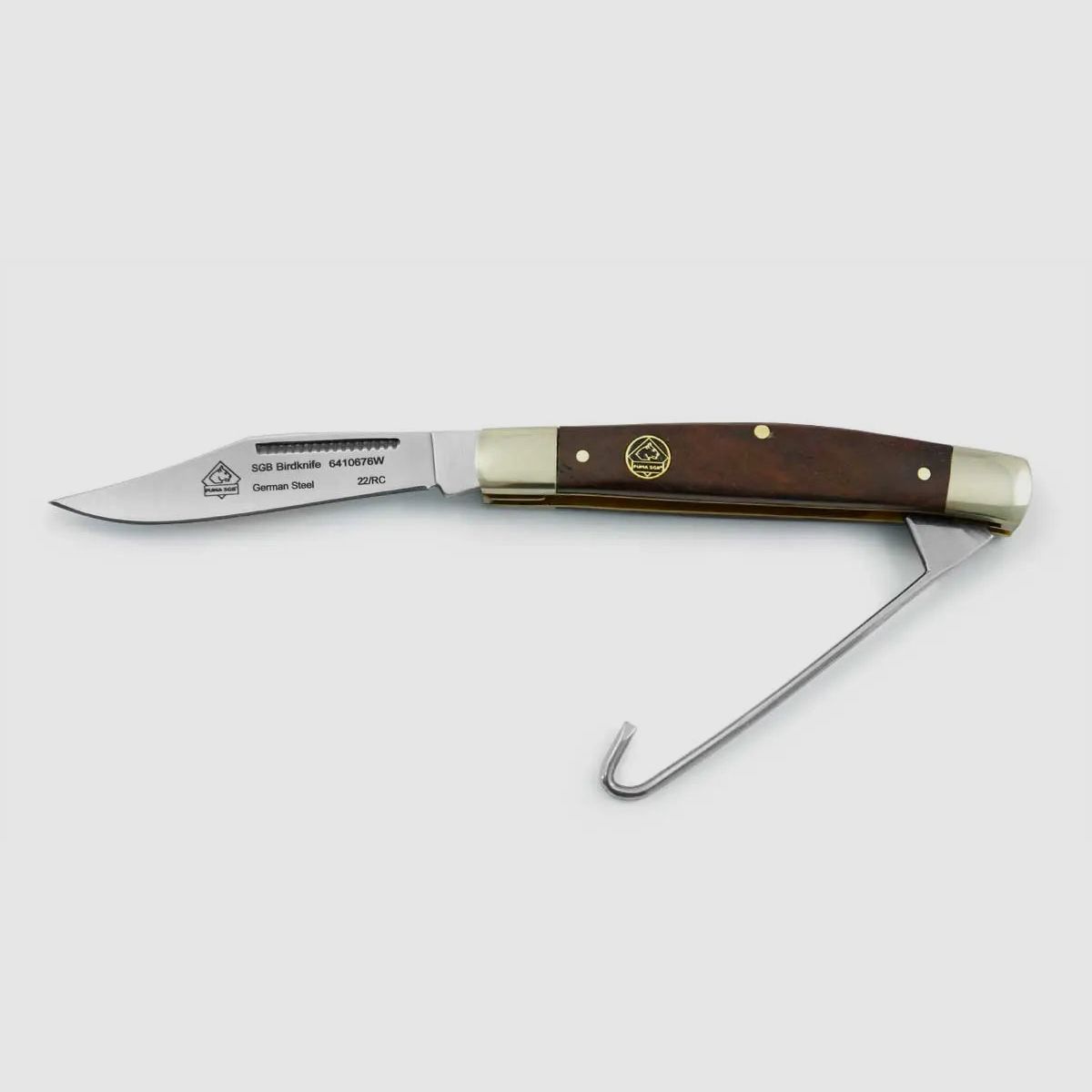 Puma SGB bird knife with hook, Jacaranda