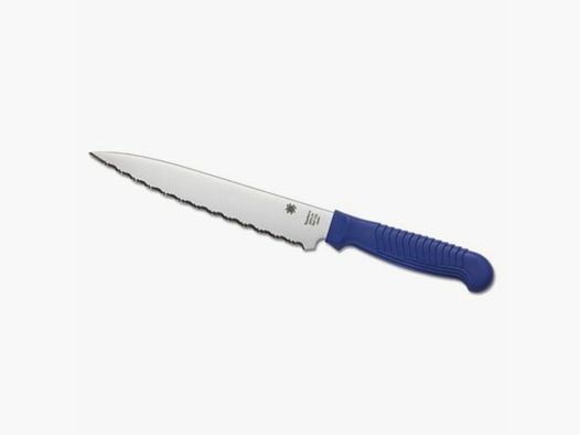 Spyderco Kitchen Knife 165mm Blue Serrated
