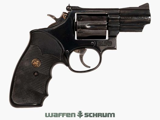 Smith & Wesson Mod.19 .357Mag , LL: 2,5 Zoll, Lederholster, Pachmayr-Griff, verstellbare Visierung