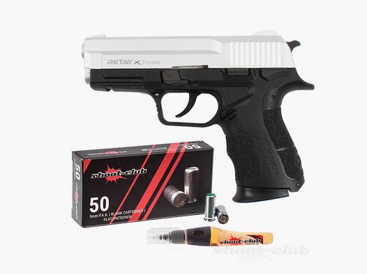 Retay X-Treme 9mm P.A.K. Niklowe naboje 9mm+Olejowy długopis