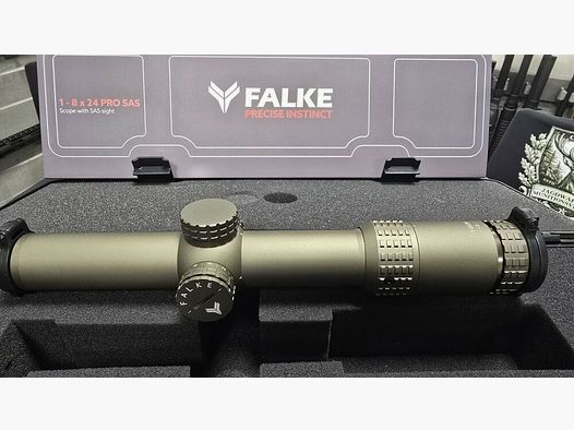 FALKE 1-8x24 PRO SAS 34mm Tubus - SONDERFARBE GREIGE/BRONCE sofort verfügbar, Versand +8,50€ UVP: 879€