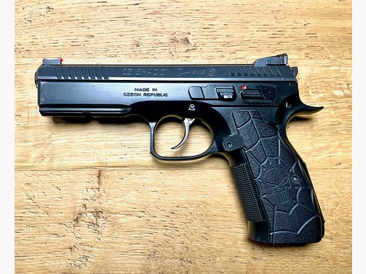CZ Shadow 2 in 9mm Luger with "Punisher" grips