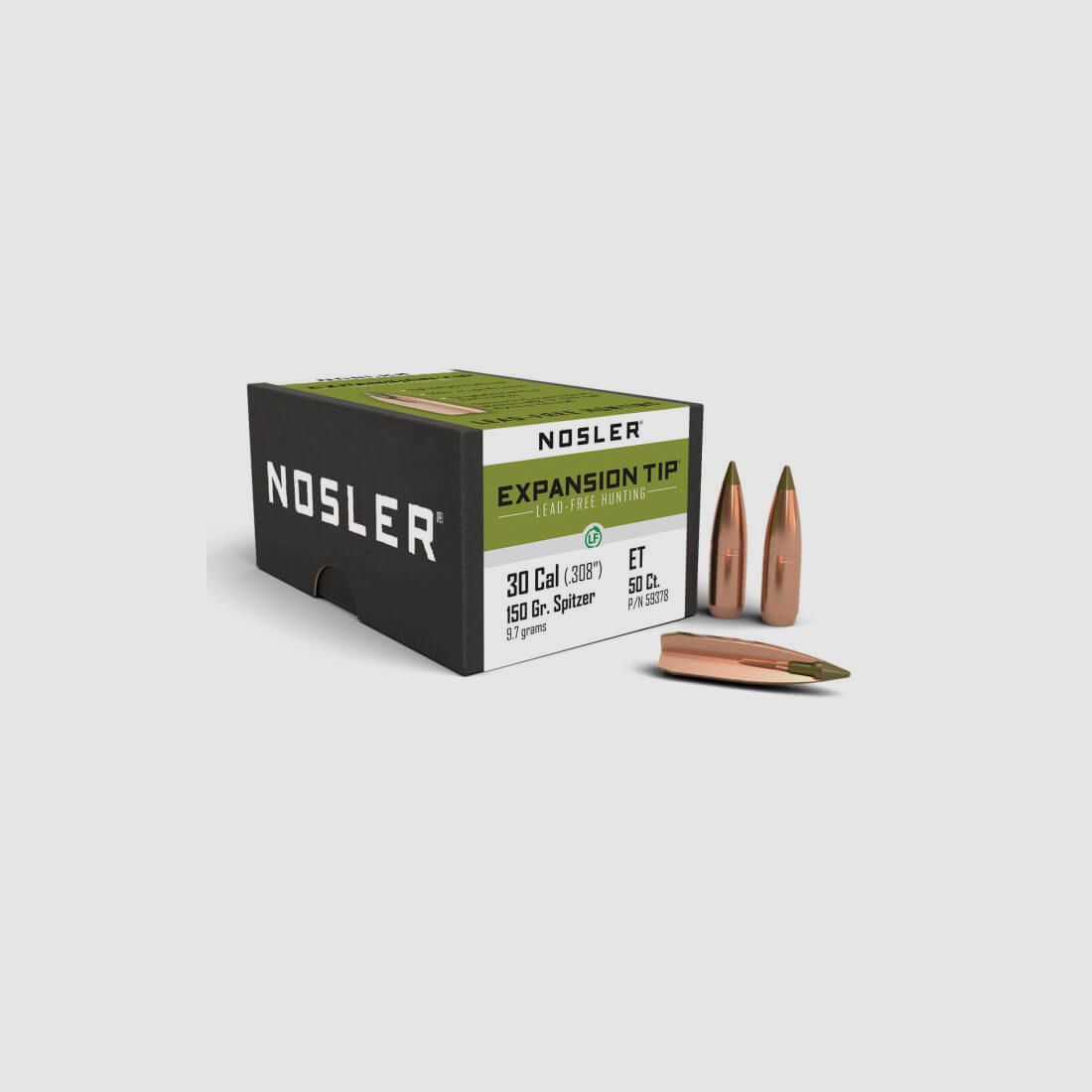 NOSLER E-TIP BLEIFREIE JAGDGESCHOSSE - .30 , 150gr.