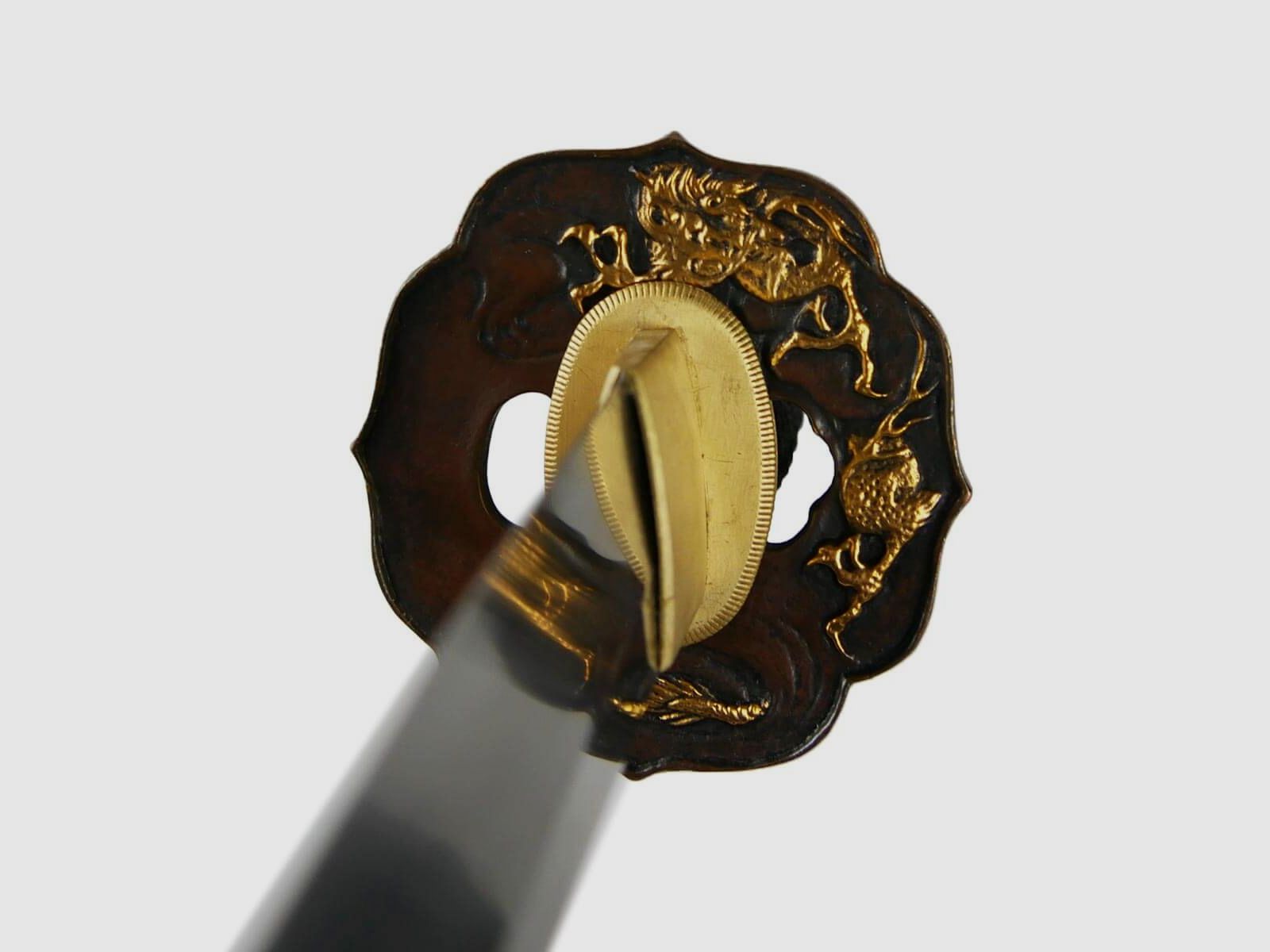 Wakizashi Samuraischwert Kuro Tatsu scharfe Klinge aus Federstahl