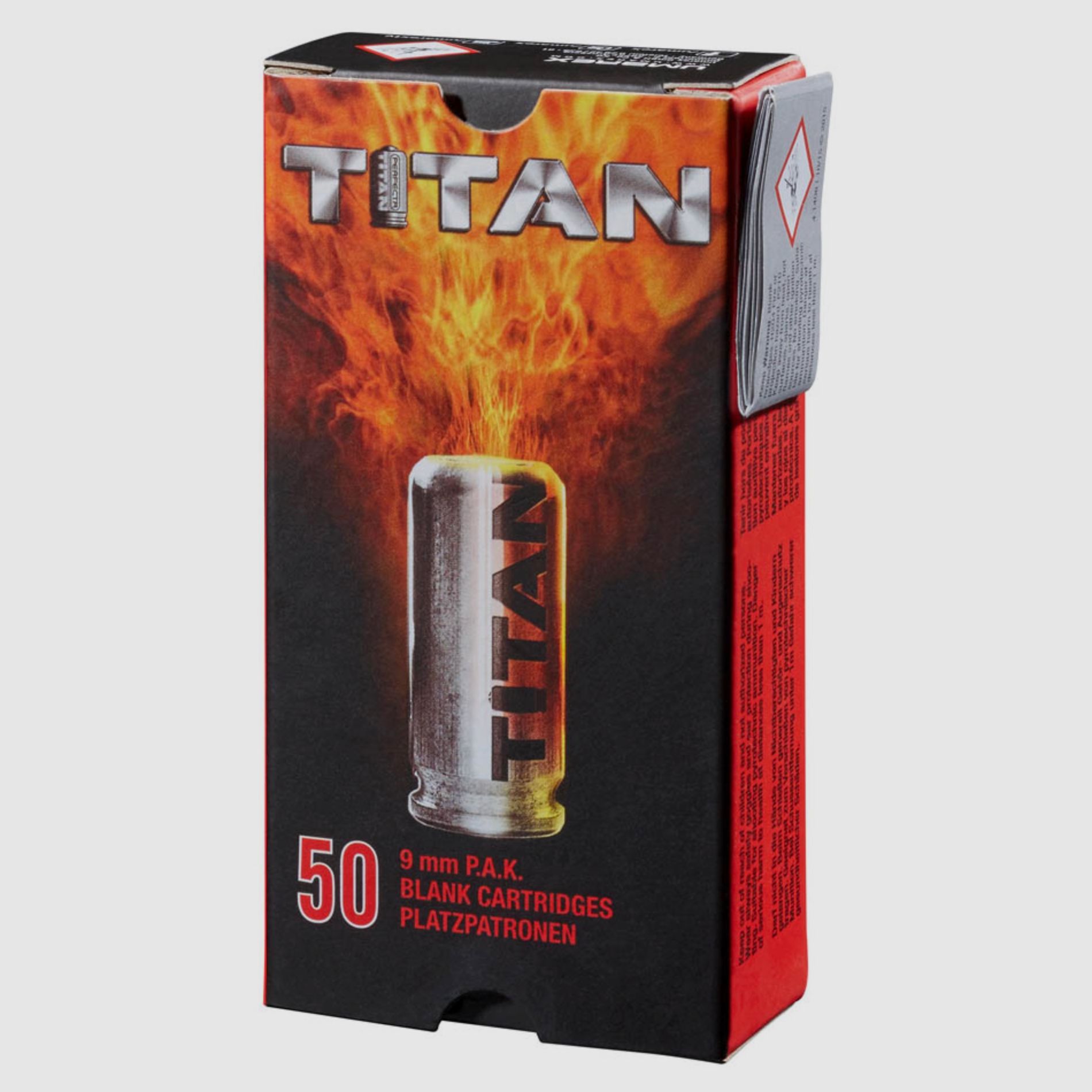 Umarex 4.1321-1 Perfecta Titan Platzpatronen 9 mm P.A.K. 50 Schuss Pyro