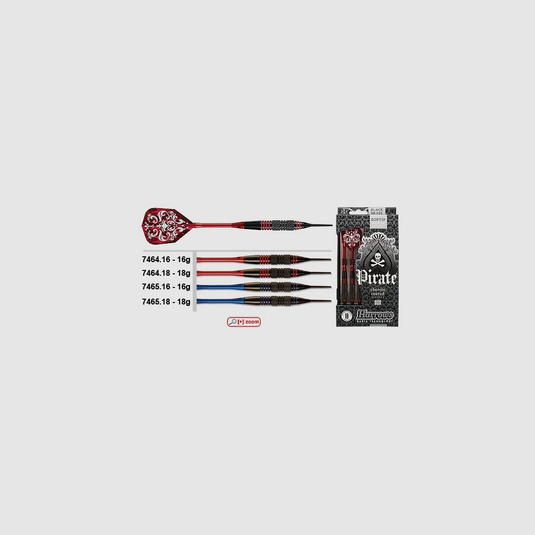 Dartpoint Pirate Red Soft 18g Dart & Accessoires