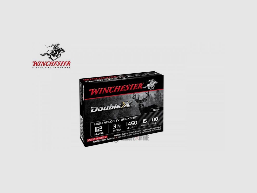 Chevrotines WINCHESTER Double X Buckshot 15 Pellets Kal. 12/89, Bild 1 von 2