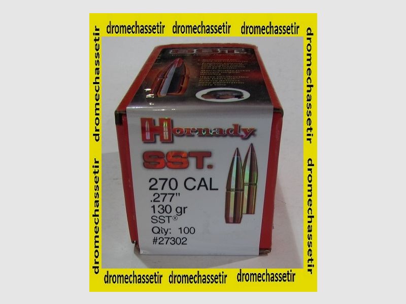 Scatola da 100 proiettili Hornady, cal. 270 (0.277), 130 grains SST, 27302