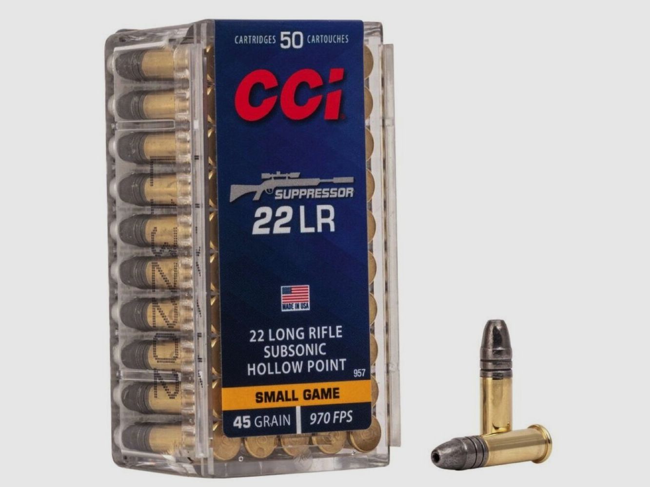 CCI Suppressor LHP 45grs 50St .22lr, Bild 1 von 2