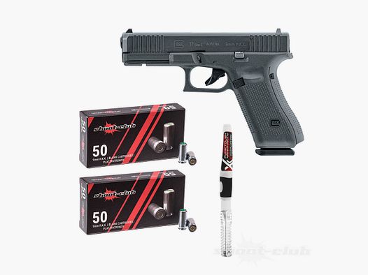 GLOCK	 Glock 17 Gen5 9mmPAK +shoXx Oil-Pen + 100 SC Platzpatronen