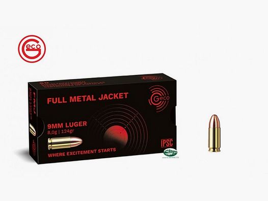 GECO munizioni cal.9 luger FMJ 124gr