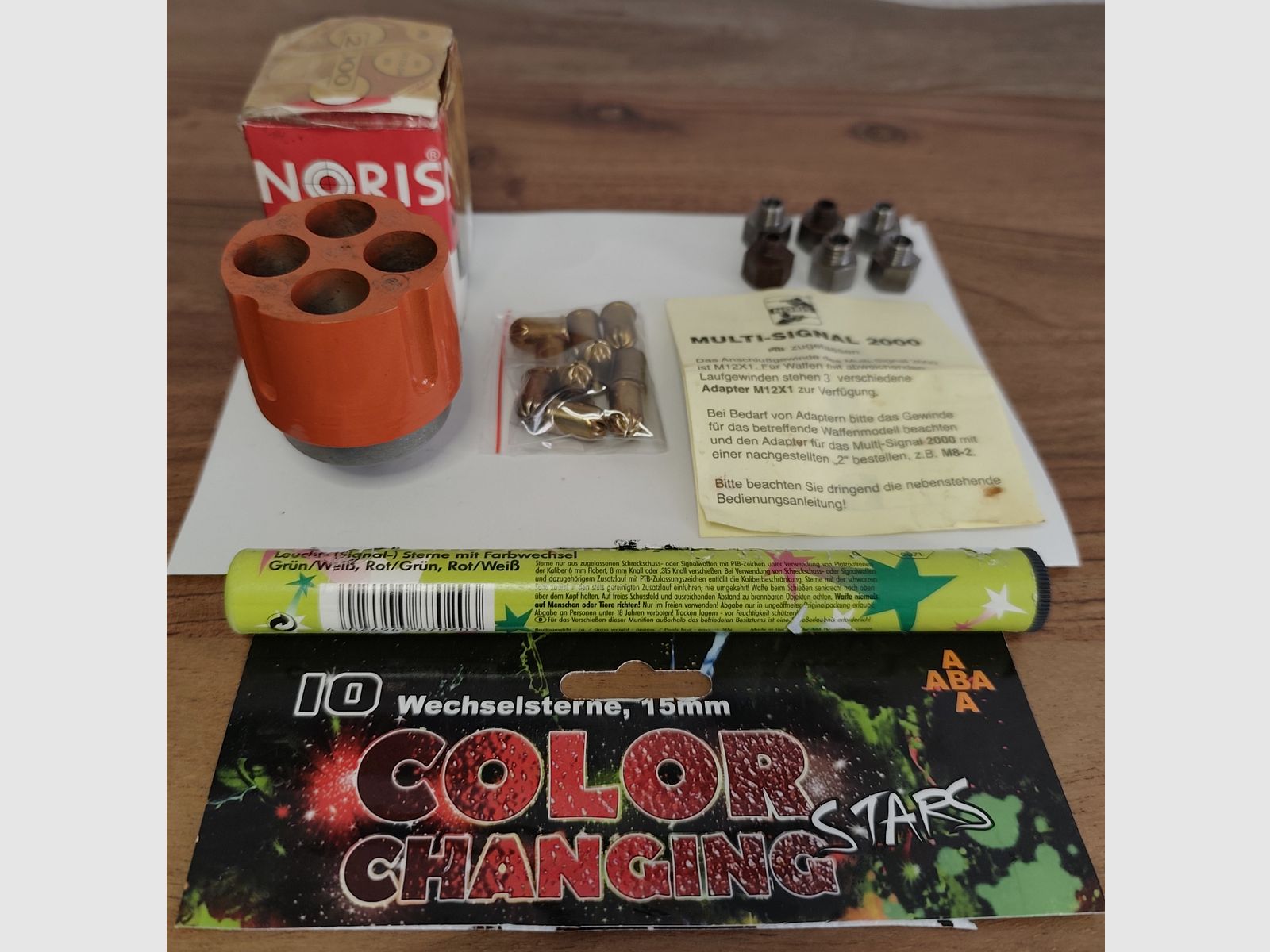 Noris Multi-Signal 2000 4-piece launch cup with 6 adapters