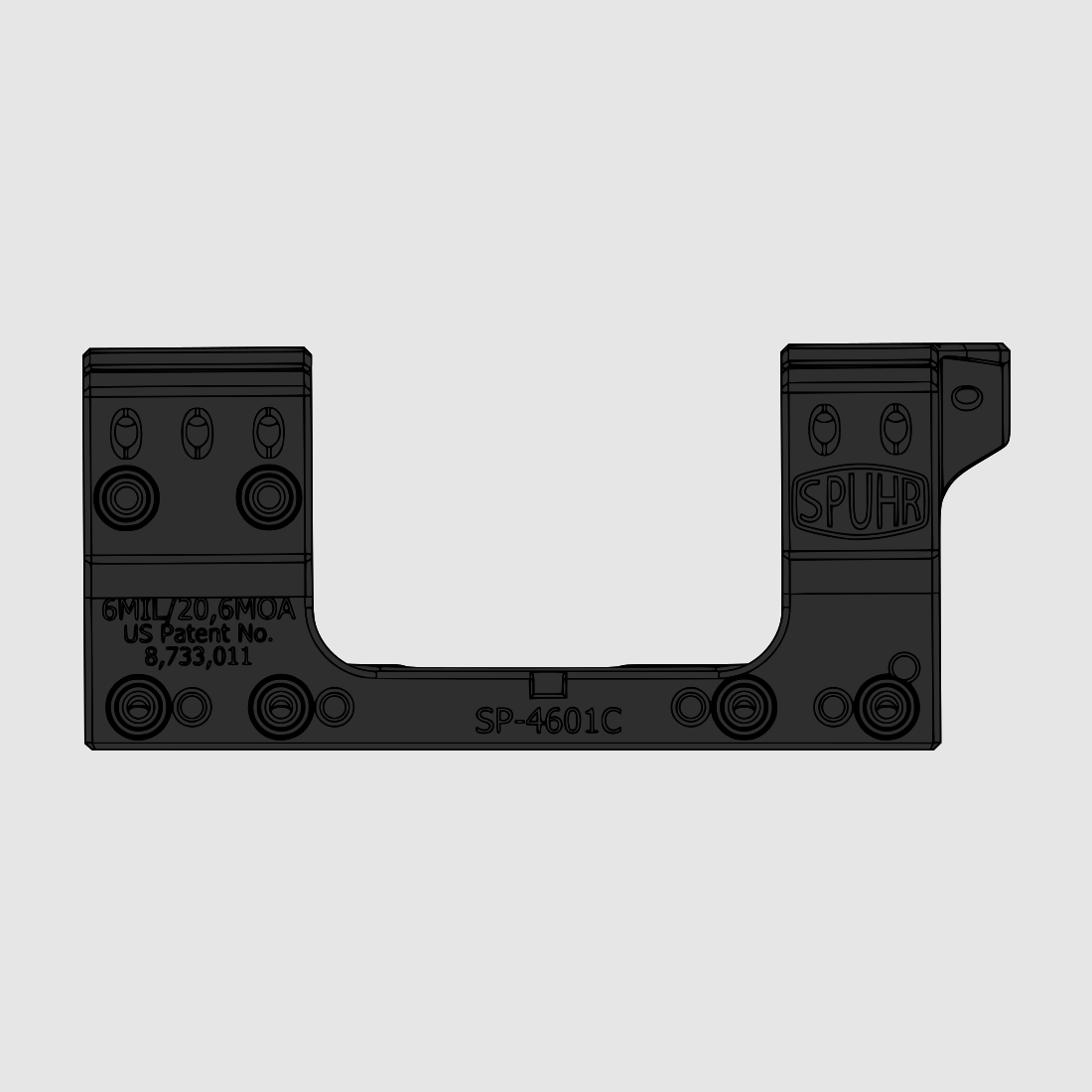 Monoblock-Montage Spuhr Ø34 H30mm 6MIL / 20 MOA Gen 3 (SP-4601C), Bild 3 von 4