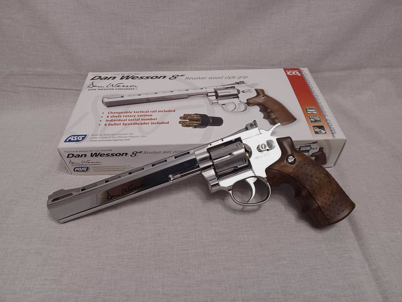 Dan Wesson 8" chromé / 4,5 mm BB / CO2 / Revolver / OVP (117)