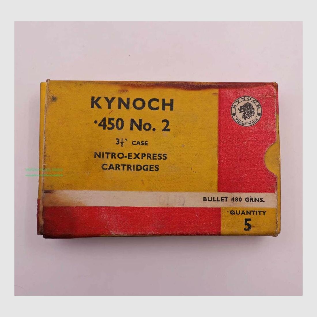 Kynoch, England Büchsenpatronen .450 No.2/3 1/2''