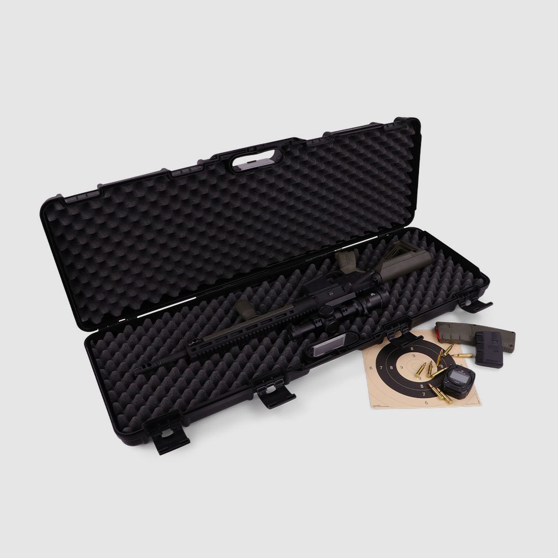 Winter Gewehrkoffer W10 103 cm für 1 Langwaffe – PP Kunststoff, 4 Push-Pull Verschlüsse, Noppen (Night)