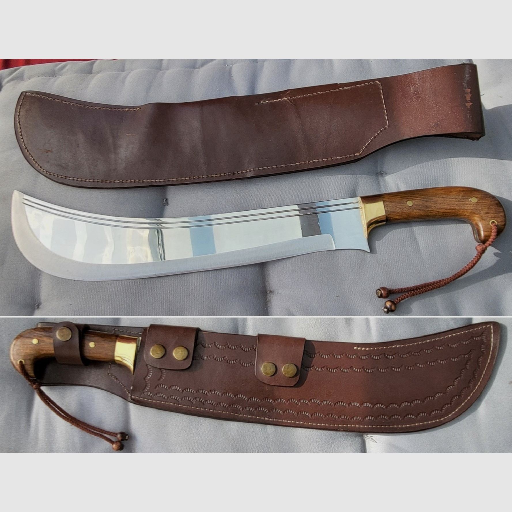 Grosses Hiebmesser, 37cm lange rostfreie Klinge, fast neuwertig