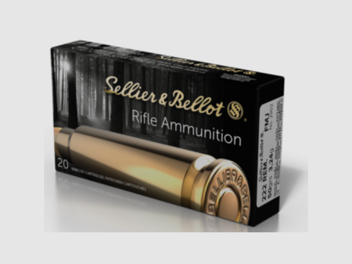 222 REM S&B FMJ 50gr VE20