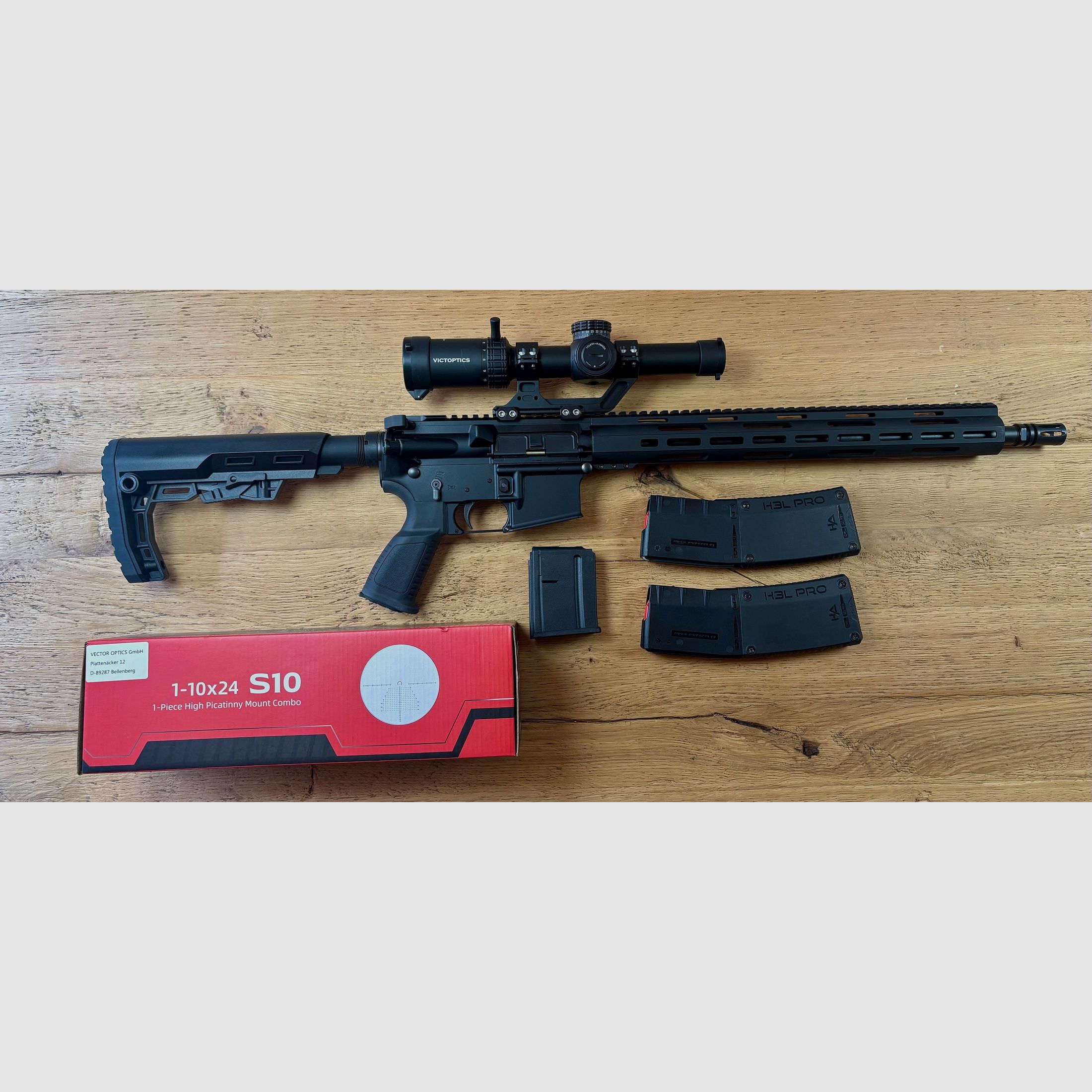 Messerschitt AR15 .223Rem con canna da 16,75“ inclusa ottica 1-10x24 - come nuovo