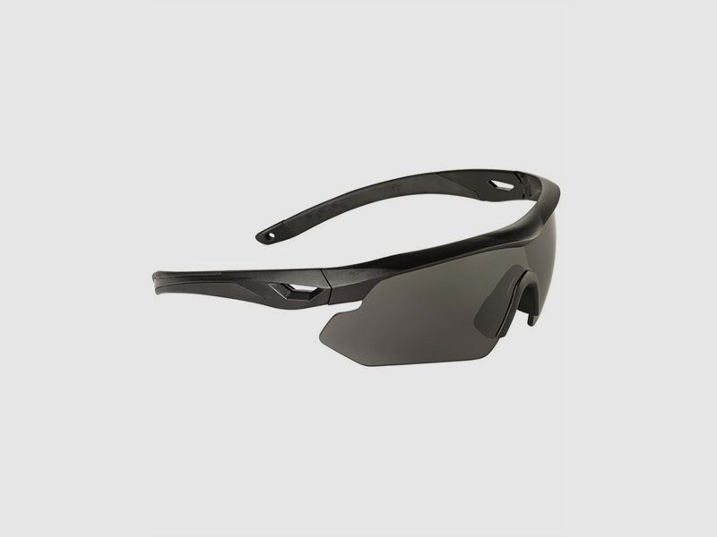 Schießbrille / Schutzbrille Swiss Eye® Nighthawk m. 3 Gläser - Schwarz