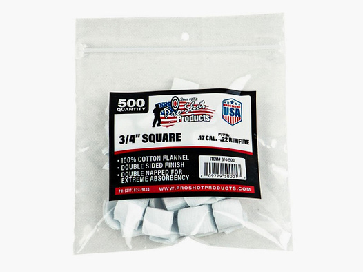 500 Patches 3/4" Eckig 17-22/5,6mm