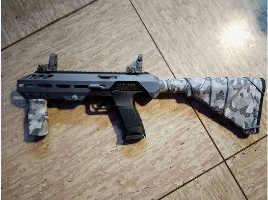 Conversion body kit for pistols airsoft softair paintball ram universal stock front grip flip up sight