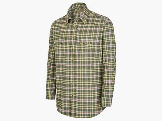Böcker Hemd Flanell Comfort Fit Oliv kariert