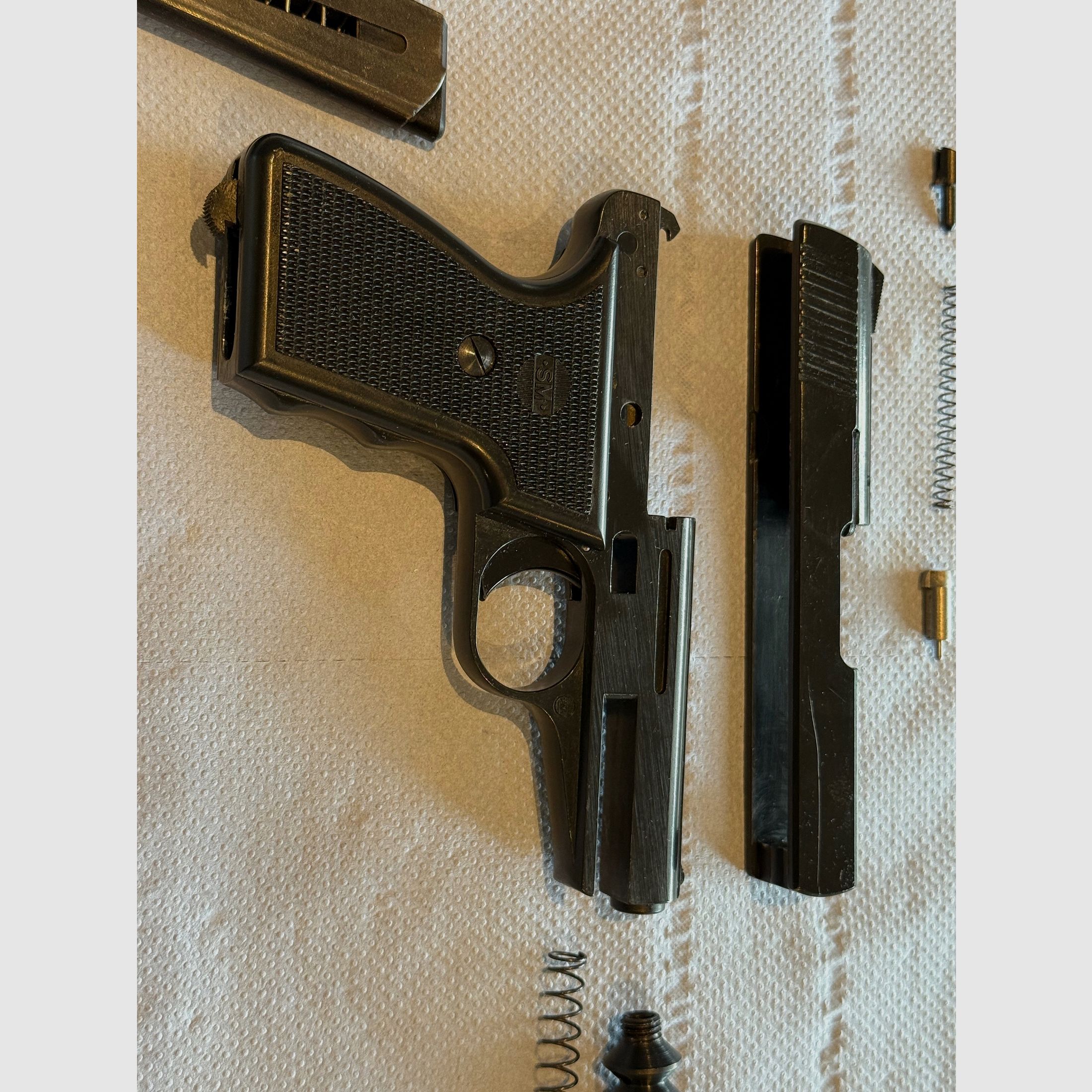 SM Rhöner SM 80 – Klassische Schreckschusspistole im Kaliber 8mm P.A.K. (PTB 267, Beschuss KC 1992)