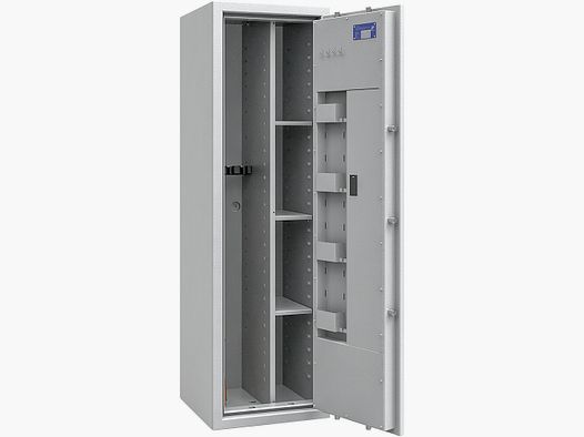 ISS Steel cabinet St. Gallen WF MAX Combi Class 1 – for up to 4 long guns (Light gray, with STELLAR electronic lock)