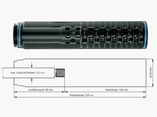 Tłumik ERA SOB1 kaliber 5,7 - 9,5 mm