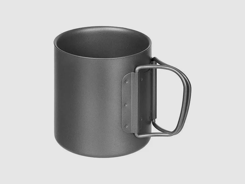 Fox Outdoor Tasse mit Klappgriffen Titan doppelwanding 0.3 L