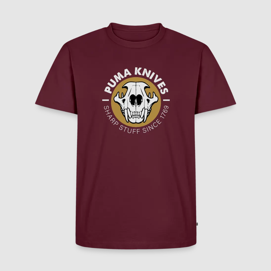PUMA Men’s Premium T-Shirt "Skull Frontal Sharp Stuff" White