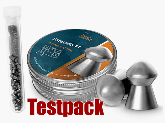 Testpack - H&N Baracuda FT Diabolo, Rundkopf, glatt, 0,62 g, Kaliber 4,51 mm, 40 StĂĽck