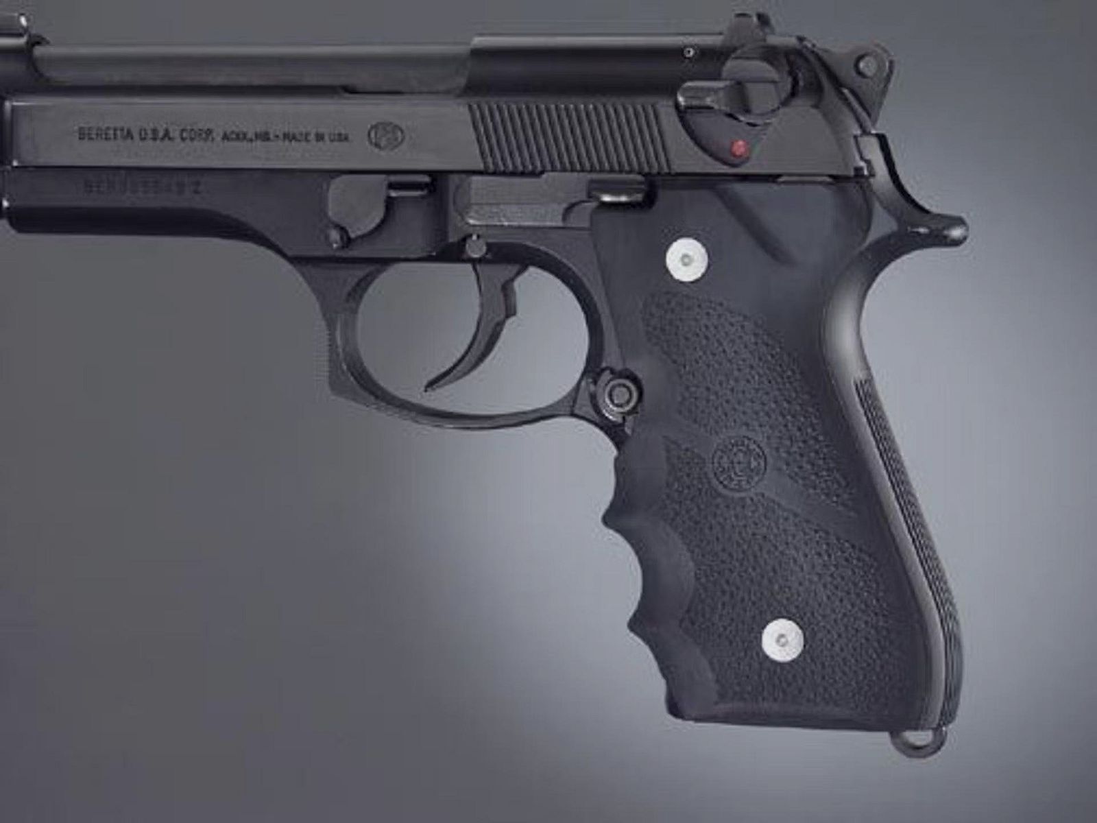 Hogue Rubber Grip Beretta 92F FG, con surcos para los dedos