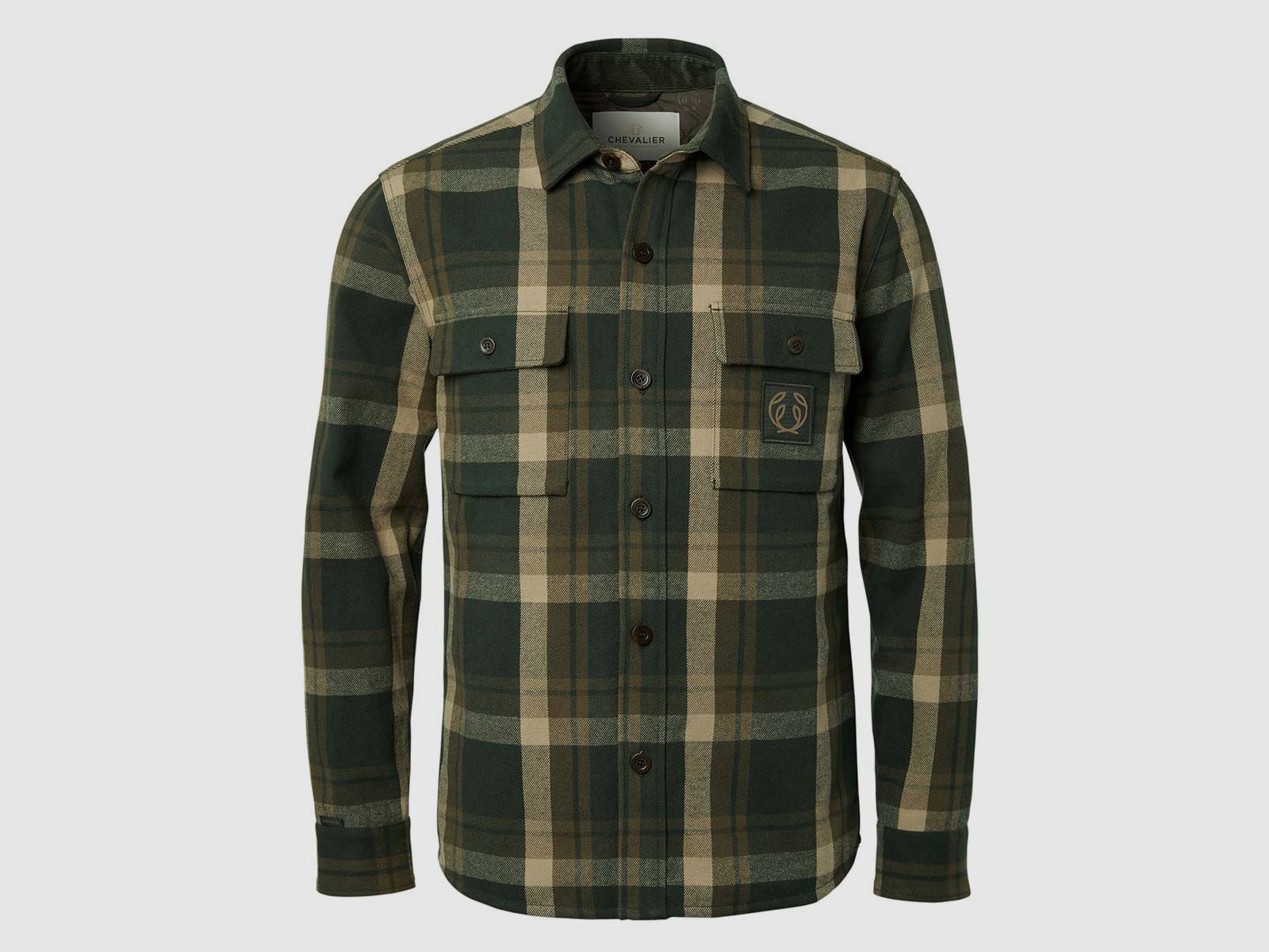 Chevalier Hemd Axe Overshirt Green Checked