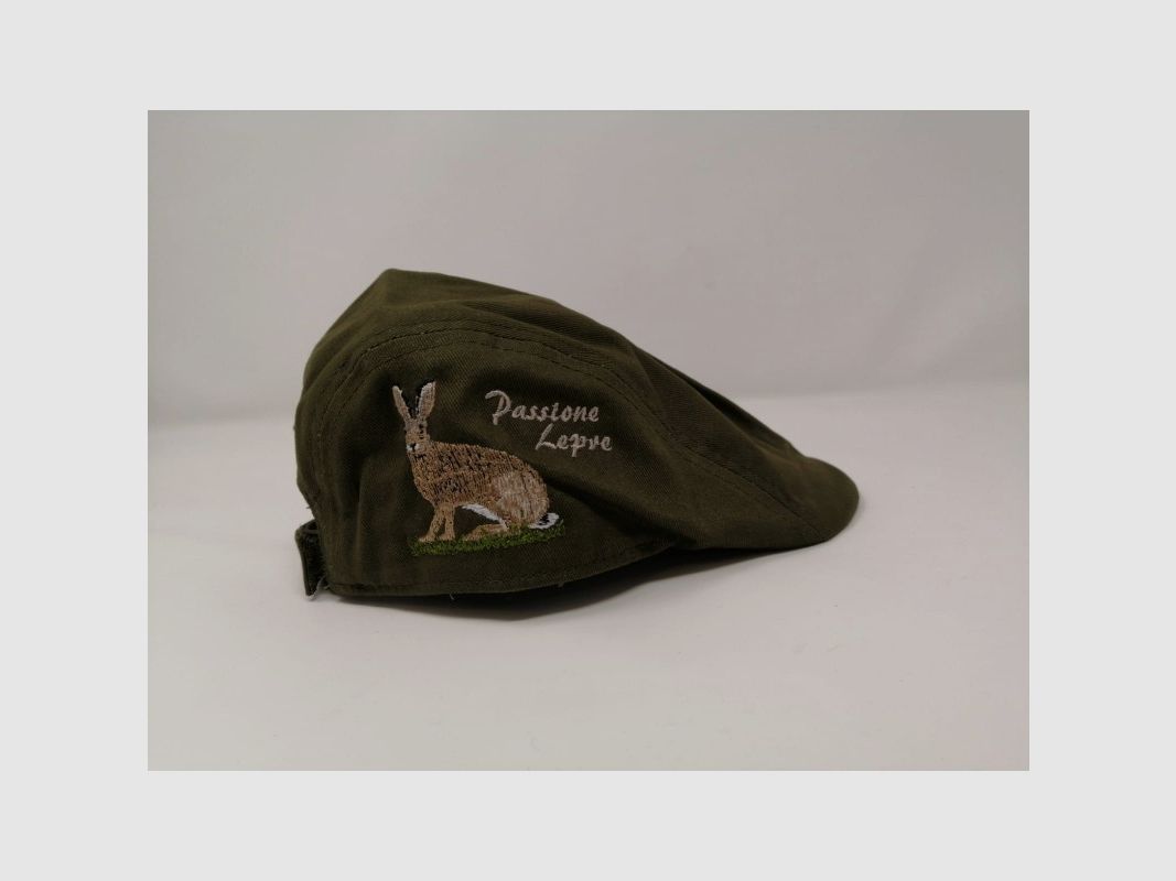 COPPOLA VERDE CON RICAMO PASSIONE LEPRE