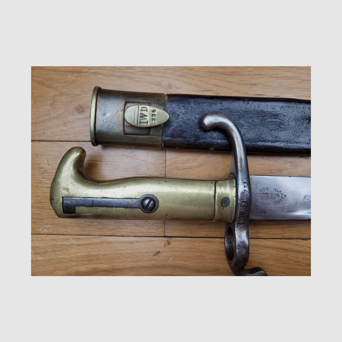 Bayonett des Fusiliers 1860 – Marineinfanterie Preußen – mit Nummer – W68 „Clauberg + Chevalier“ – TBE, Bild 3 von 17