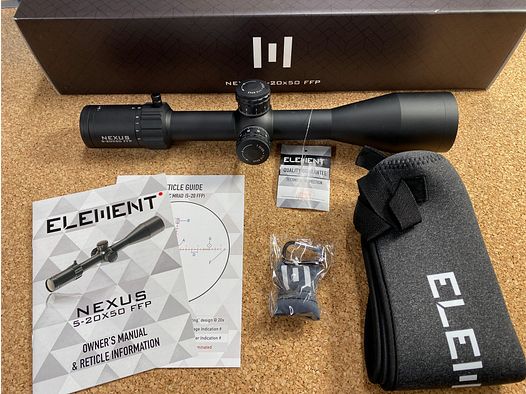 Element Optic Nexus 5-20x50 FFP1 APR1C MRAD Zielfernrohr / Rifle Scope