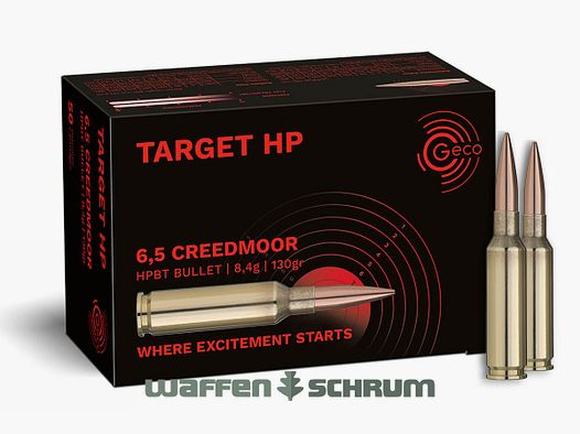 Geco 6,5mmCreedmoor Target HP 8,4g - 130gr  50er Pck.